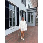 Free People  Eleanor Sweatshirt Dress in Grey Combo Size Large Photo 1