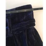 Topshop ladies deep crushed purple velvet zip up shorts size small Photo 7