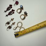 Rhinestone Pierced Earrings Lot Of 4 Some Dangle Drop 1 Signed NR Photo 1