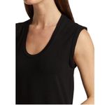 Theory  Cuff Scoop Lightweight Jersey Midi Dress in Black - Size P Photo 2