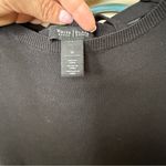 White House | Black Market  black short sleeve sweater criss cross open back Med Photo 2