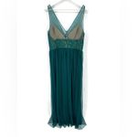Anthropologie NWT  Hitherto Brit Dress‎ Green Emerald Lace Tulle Dress BHLDN 14 Photo 3