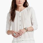 Lucky Brand Ivory Blouse Size M Photo 0