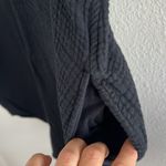 Three Dots  Black Gauzy Cotton Dress Collar V Neck 100% Cotton Medium Photo 5