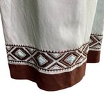 Willow Glenn Womens Career Shift Linen Dress Size 10 Sleeveless u Tiffany Blue B Brown Photo 2