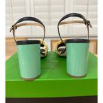 Kate Spade  Bora Bora Heel Black Natural Mint Crochet Raffia Size 5 NIB Vacation Photo 10