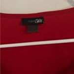 East 5th  Red Blouse with Detailed Neckline Photo 1