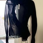 J.Crew NWT - Black Chiffon ruffle wrap top Photo 0