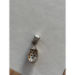 925 marked Silver Teardrop Pendant With Multicolored CZ Gemstones Photo 9