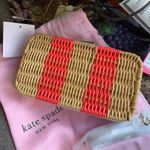 Kate Spade Authentic Leather/Straw clutch/Crosby Photo 8