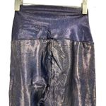 American Apparel  Shiny Metallic Purple Leggings Size Small Photo 2
