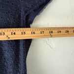 Bucolique Navy Eyelet Shirt Dress US M (JP‎ 11) Button Front Cottagecore Blue Size M Photo 9