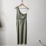 BHLDN Anthropologie Dylan One Shoulder Satin Side Slit Gown Miss Womens Size 10 Photo 6