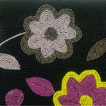 Vintage Beaded Flower Purse Clutch Black Photo 4