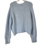 ZARA  Baby Blue Floral Embroidered Sweater and Top‎ Set Button Front Medium HTF Photo 4