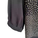 Alberto Makali  Black Gold Studded Embellished Lightweight Cardigan Blouse L NWT Photo 4