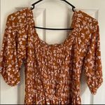 Chic Boho, Western Floral Midi Dress in Brown Size L Photo 1