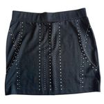 Rock & Republic  Mini Skirt‎ Studded Black Party Cocktail Clubbing Size 8 Photo 0