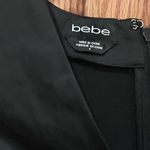 Bebe Ruffle Hem V-Neck Short Sleeve Stretch Satin Romper Jet Black Size 4 Photo 10