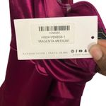 NWT Nanamacs Women's Metallic Magenta One Shoulder Mini Dress Size Medium Pink Photo 5