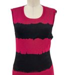Karen Millen ‎ Dress Bodycon Fit & Flare Sleeveless Tie Dye Red Black Size Small Photo 3