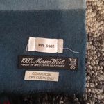 Vintage Merino Wool Western Germany Scrarf Multy Colors Winter Outdoors Blue Photo 4