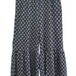 Cato Bohemian Wide Leg Ruffle Bell Bottom Pull On Pants Sz XL Pockets Printed Hippie Photo 0