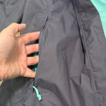 The North Face  Charcoal and Mint rain jacket Photo 4