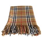 Tan Plaid 50x65 Scarf Shawl Fringe Classic Check Pattern Soft Fall‎ Winter Wrap Photo 3