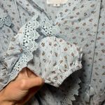 The Shirt By Rochelle Behrens The Tiered Sleeve Shirt Blue Size XS Photo 5