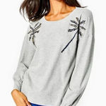 Lilly Pulitzer NEW Tippie Embellished Sweatshirt Cotton Resortwear Size Large Photo 0
