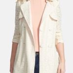 Anthropologie White Ivory lace trench coat Photo 0