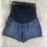 Isabel Maternity by Ingrid &‎ Isabel Womens 4 Crossover Panel Shorts Midi Short Blue Photo 0