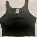 PINK - Victoria's Secret PINK  Victoria’s Secret Women’s Sleeveless Black Crop Stop With Bra Style Top XL Photo 0
