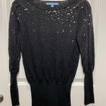 Antonio Melani  Wool‎ Sweater Small Black Sparkling Party NYE Cocktail S Knit Photo 0