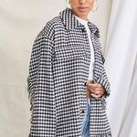 Forever 21 HOUNDSTOOTH TASSEL-TRIM JACKET Photo 0