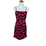 The East Order Black Floral Jacquard Mini Dress MEDIUM Slip Cocktail $169 Flaw Photo 2