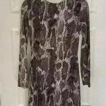 Jennifer Lopez  Snakeskin Print Long Sleeve Lightweight Lined Sheath Dres… Photo 0