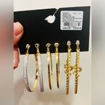 Large gold hoop earring set 3 piece Sold at Clair’s new Photo 3