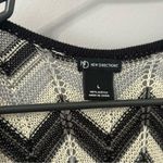 New Directions Dusty Blue and Grey Chevron Cape Duster Size L Black Size L Photo 5