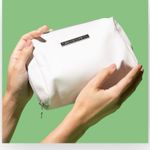 new Naked & Thriving 𒀭 Ltd Ed Zip Vegan Leather Travel Case Bag 𒀭White 𒀭 White Photo 2