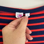 Gap  Midi Jersey Stretch Dress Navy Red Striped Knit Shift Boatneck, Size M Photo 1