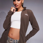 The North Face Chocolate Fleece Jacket Photo 0