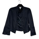 Diane Von Furstenberg  Blazer Jacket Snap Buttons Women's Black Size 6 Photo 0