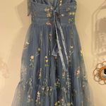 Blue Floral Prom / Formal Dress Size 16 Photo 2