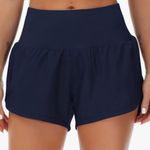 THE GYM PEOPLE High Waisted Running Shorts Navy Blue Size M New With Tag Size M Photo 0