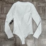 EXPRESS NEW  Gray Long Sleeve Bodysuit Size Small Photo 1