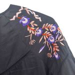 Free People  Pavlov babydoll embroidered black ruffle mini puff floral dress Photo 3