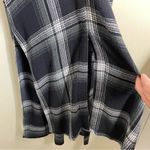 Bella Dahl Plaid Maxi Shirt Dress Black Gray Button Front Roll Tab Sleeves • XS Photo 11