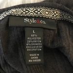 Style & Co Grey Long Sleeve Sweater Thin Large Photo 5